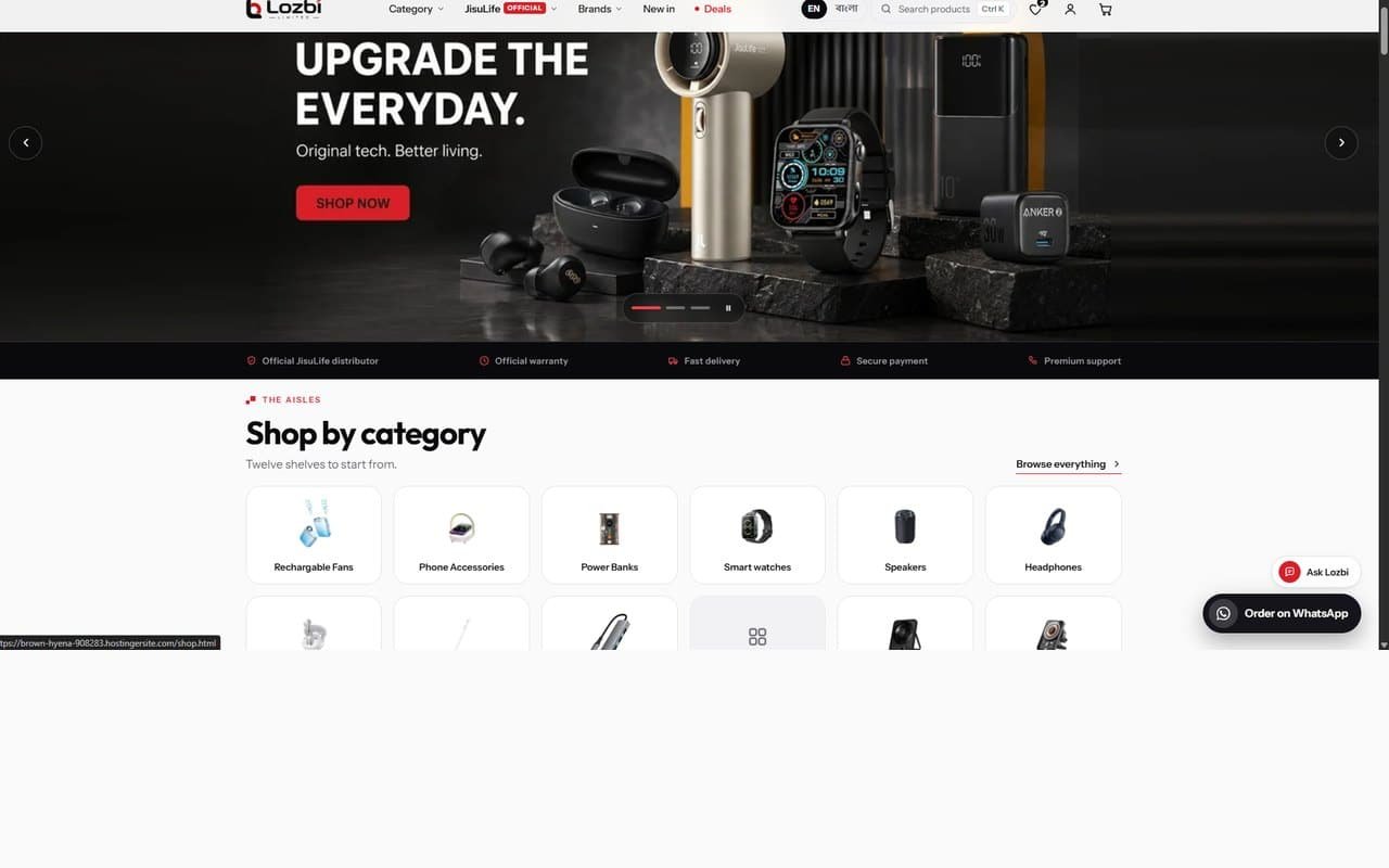 Lozbi website, built by Globex