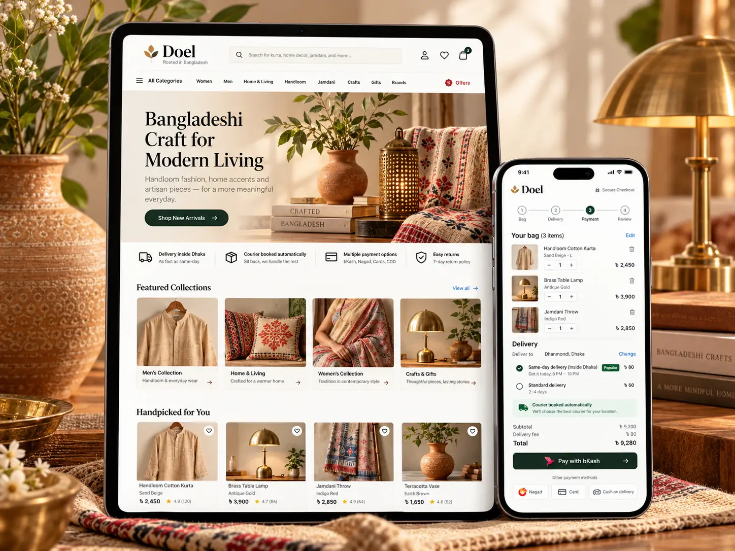 Doel, e-commerce product designed and built by Globex